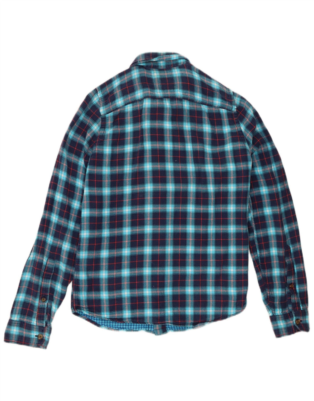HOLLISTER Mens Flannel Shirt Medium Blue Check Cotton