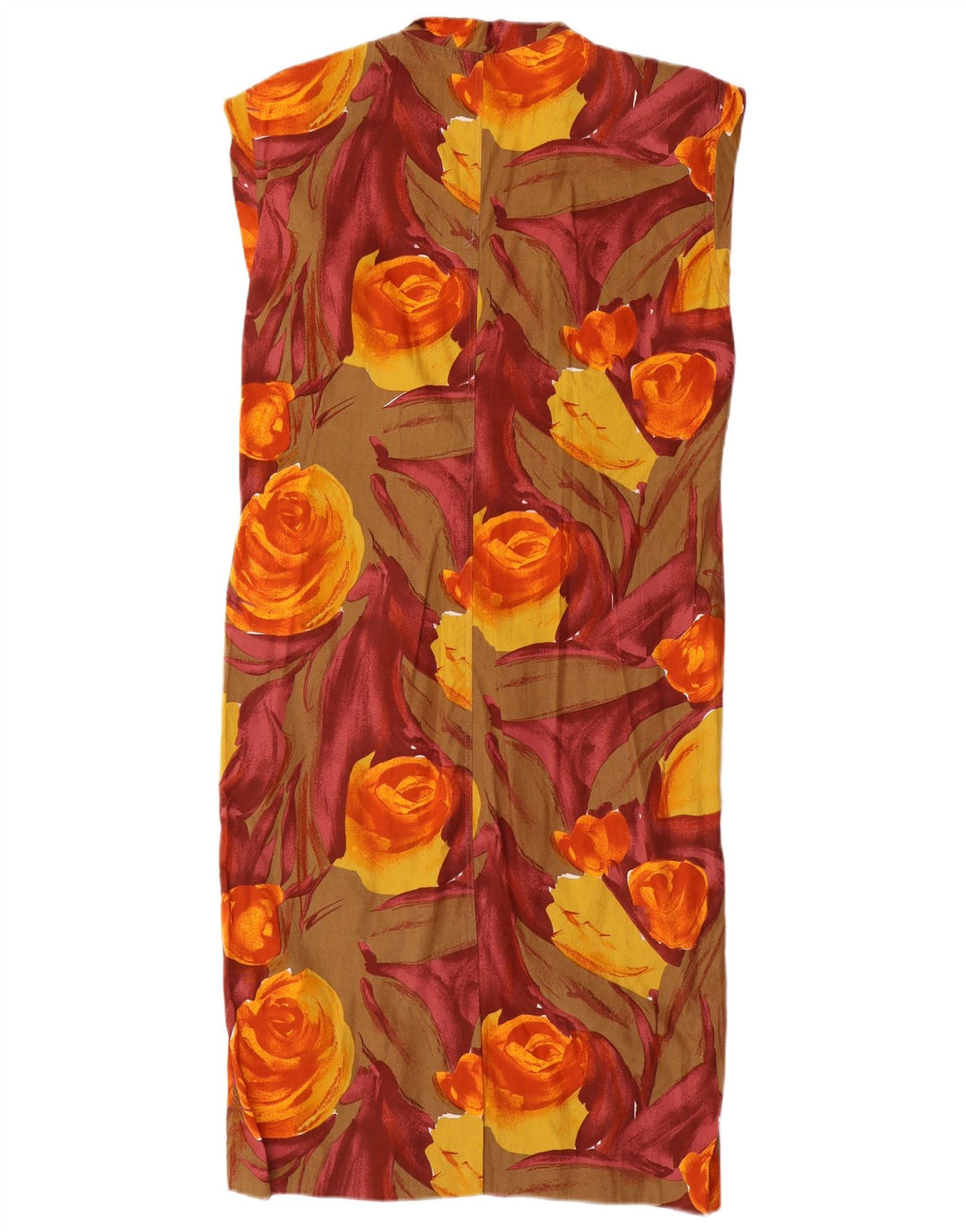 Vintage Dame Ærmeløs Skift Kjole IT 44 Medium Multicolored Floral