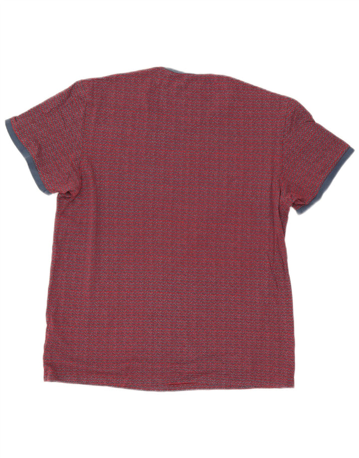 Penguin Herre T-Shirt Top Stor Rød Chevron
