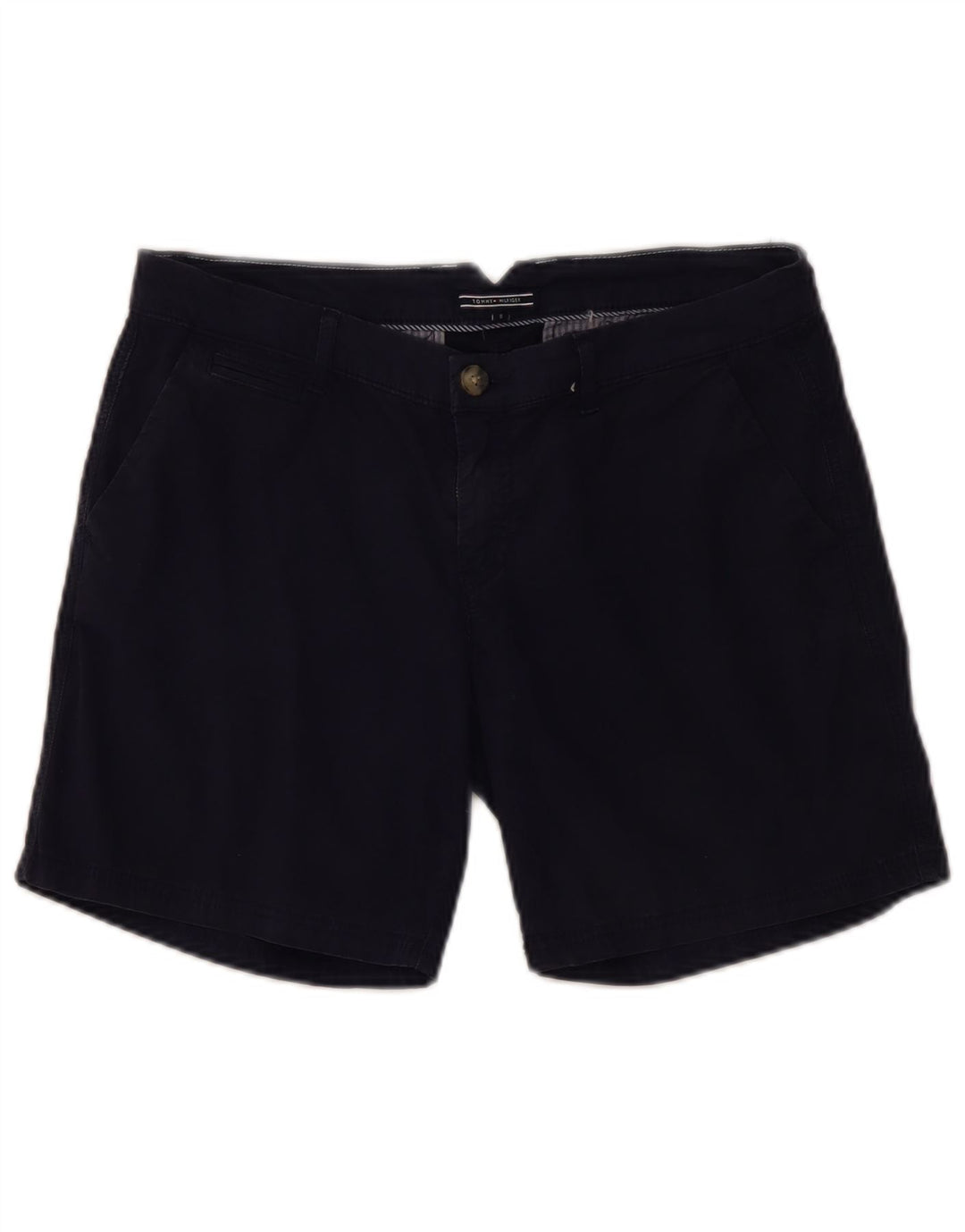 TOMMY HILFIGER Chino-shorts til kvinder US 8 Medium W32 Marineblå Bomuld
