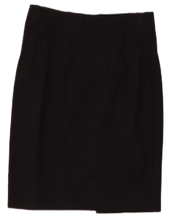 Marks & Spencer Womens Pencil Skirt UK 14 Large W32 Black Viscose