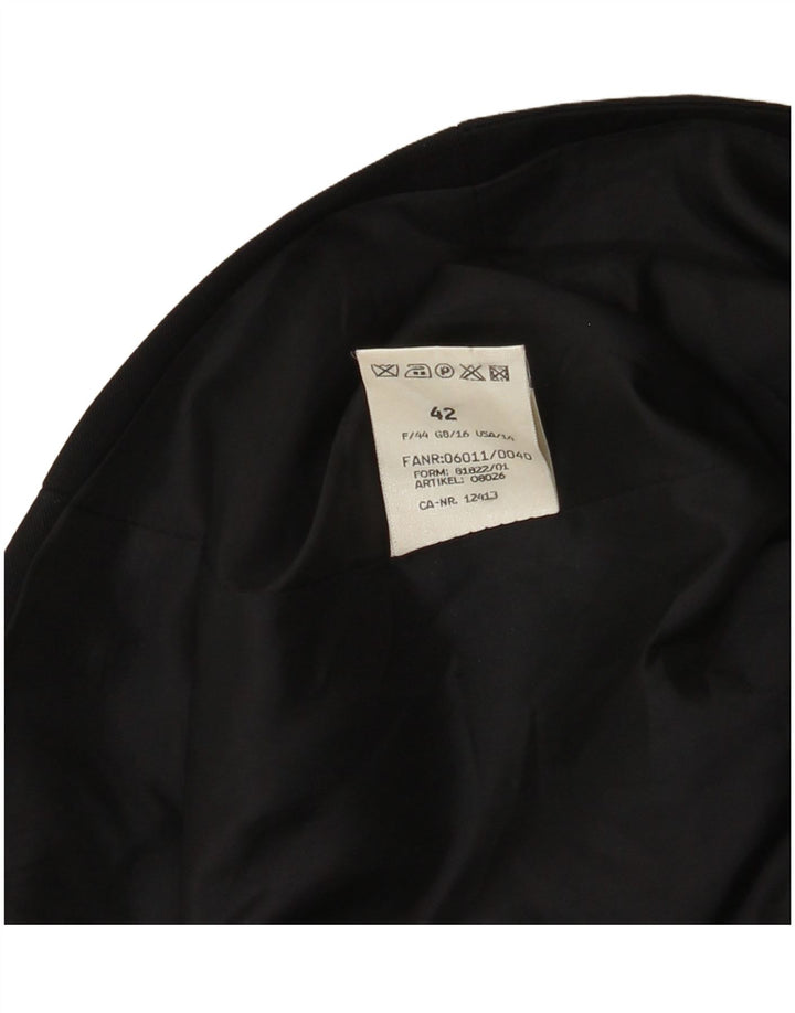 Trevira Dame Dobbeltradet Blazer Jacket UK 16 Large Navy Blue