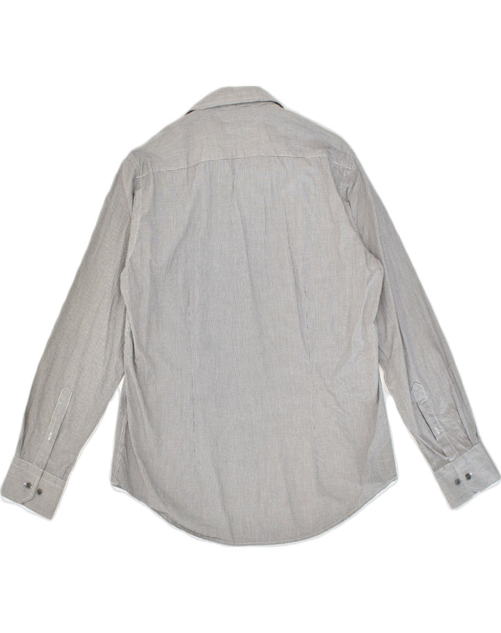 DACK'S Mens Slim Fit Shirt Large Grey Gingham Cotton | Vintage Dack's | Thrift | Second-Hand Dack's | Used Clothing | Messina Hembry 