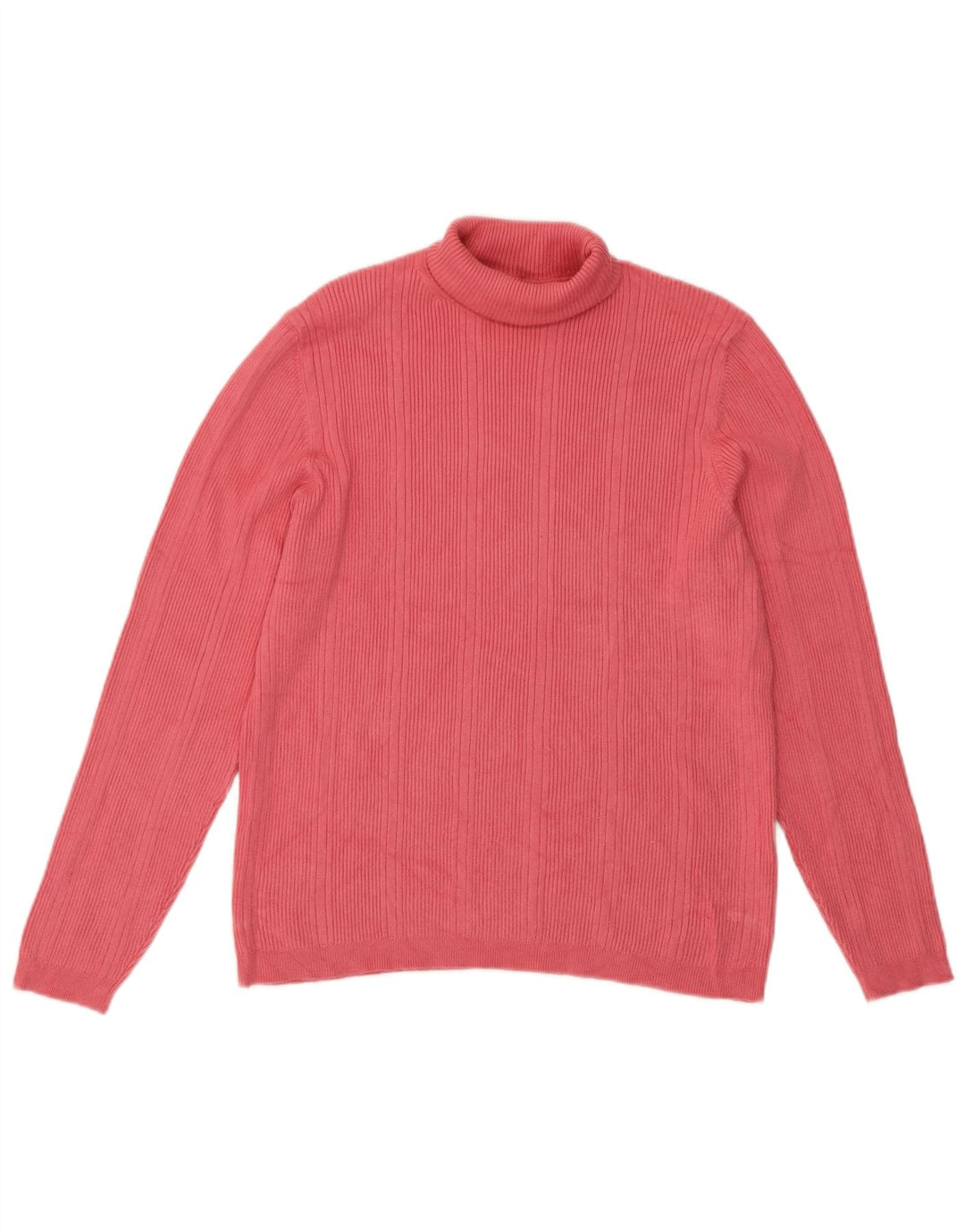 Marks & Spencer Dame Roll Neck Sweater UK 16 Large Pink Viscose