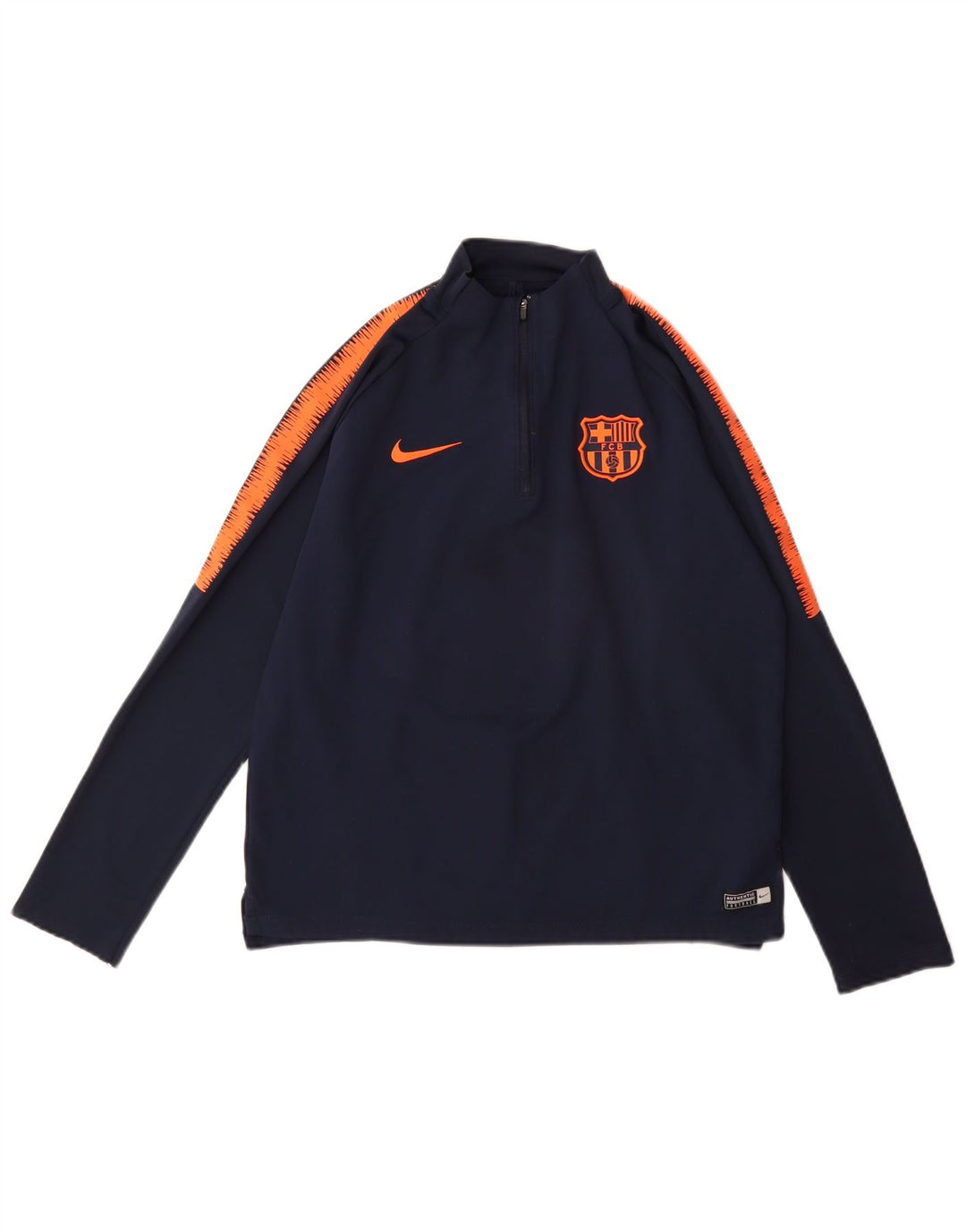 NIKE drenge grafisk sweater træningsdragt top 13-14 år marineblå farveblok