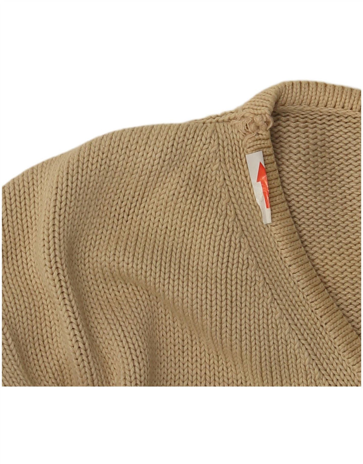 Massimo Dutti Herre V-hals sweater Stor Beige Bomuld