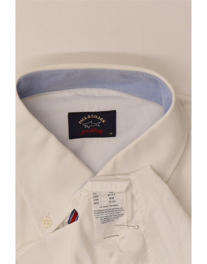 Paul & Shark Mens Shirt Medium White Cotton