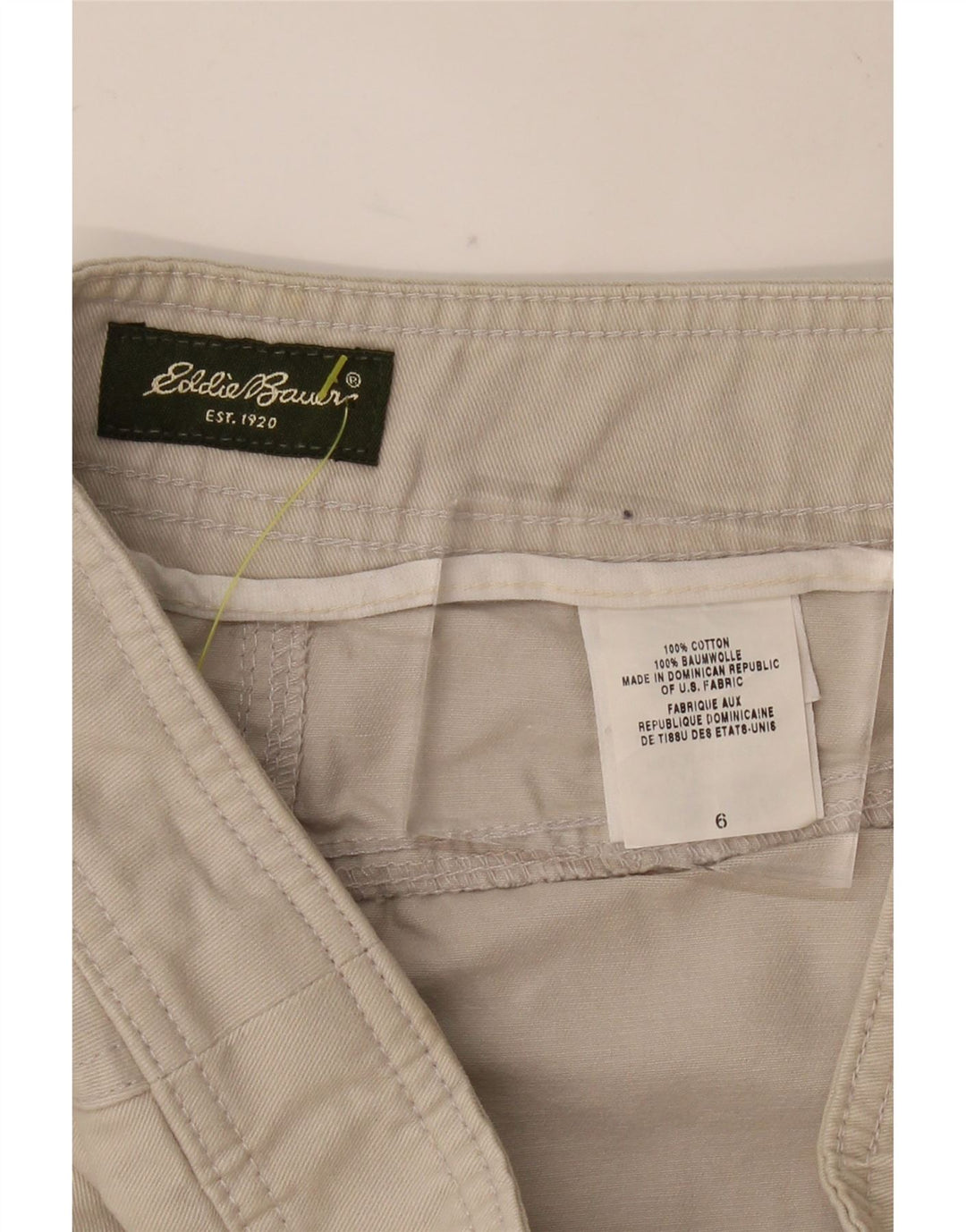 EDDIE BAUER Womens Straight Skirt US 6 Medium W28  Beige Cotton