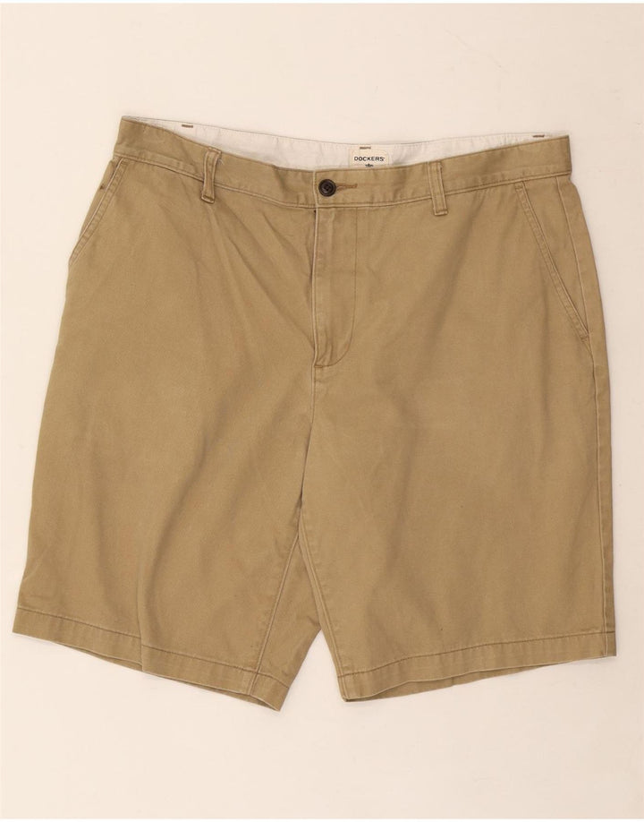 DOCKERS Herre Cargo Shorts W36 Large Beige Bomuld
