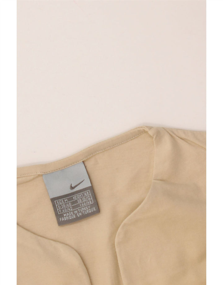 NIKE Crop T-shirt top til kvinder DK 10/12 Medium Beige