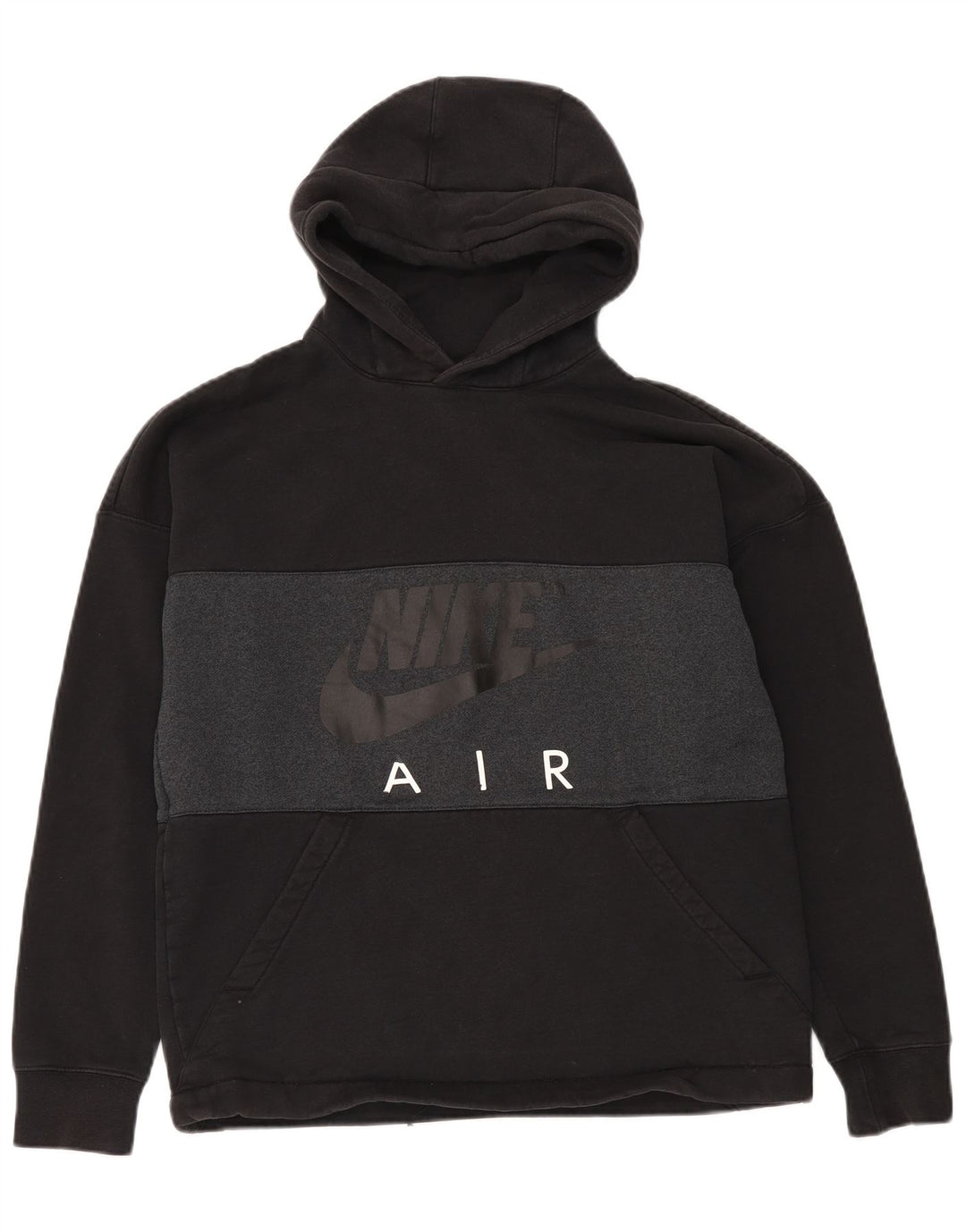 Nike grafisk hættetrøje til mænd Medium Sort Colourblock Bomuld
