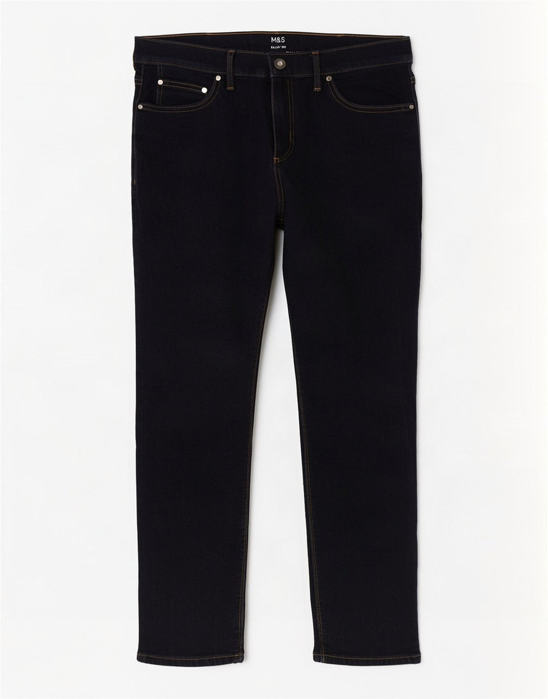 Marks & Spencer Herre Slim Jeans W36 L29 Marineblå Bomuld