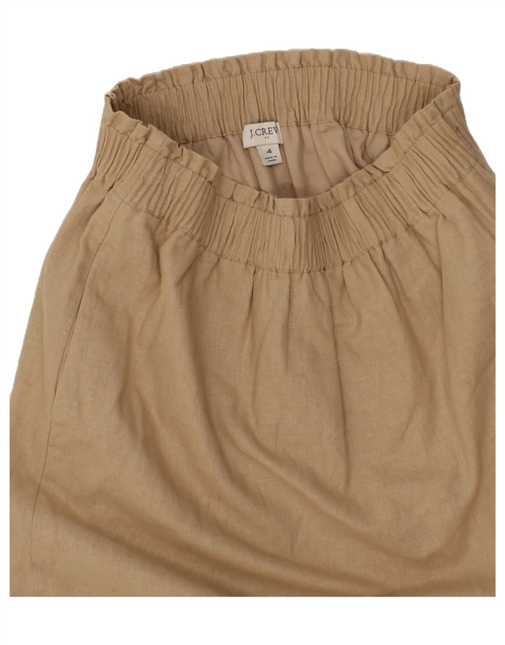 J. CREW Womens A-Line Skirt US 4 Small W28  Beige Cotton Vintage J. Crew and Second-Hand J. Crew from Messina Hembry 