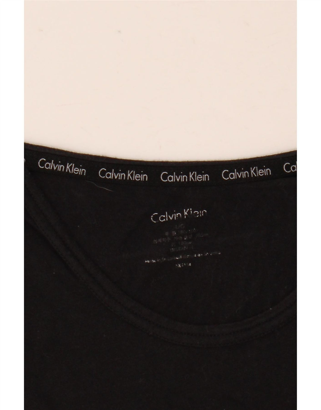 Calvin Klein Herre Grafisk T-Shirt Top Stor Sort