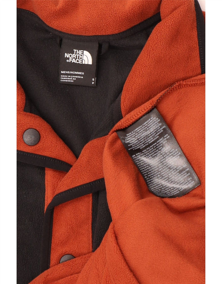 The North Face Herre Button Neck Fleece Jumper Lille Orange Colourblock