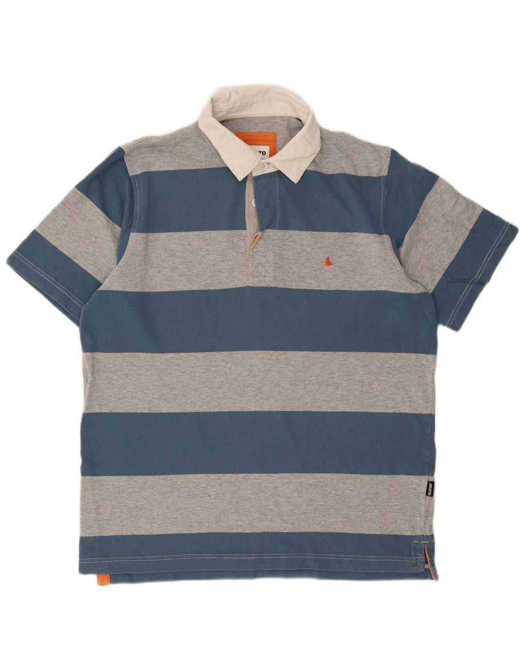 Musto Rugby Polo Shirt til mænd Medium blå stribet bomuld