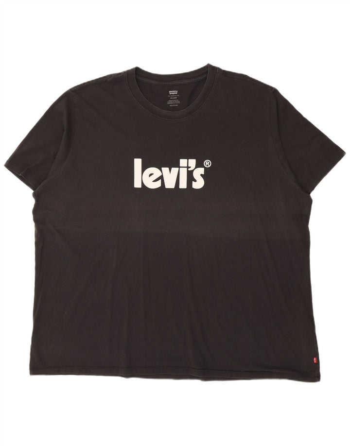 Levi's Herre afslappet grafisk T-shirt top 3XL sort bomuld