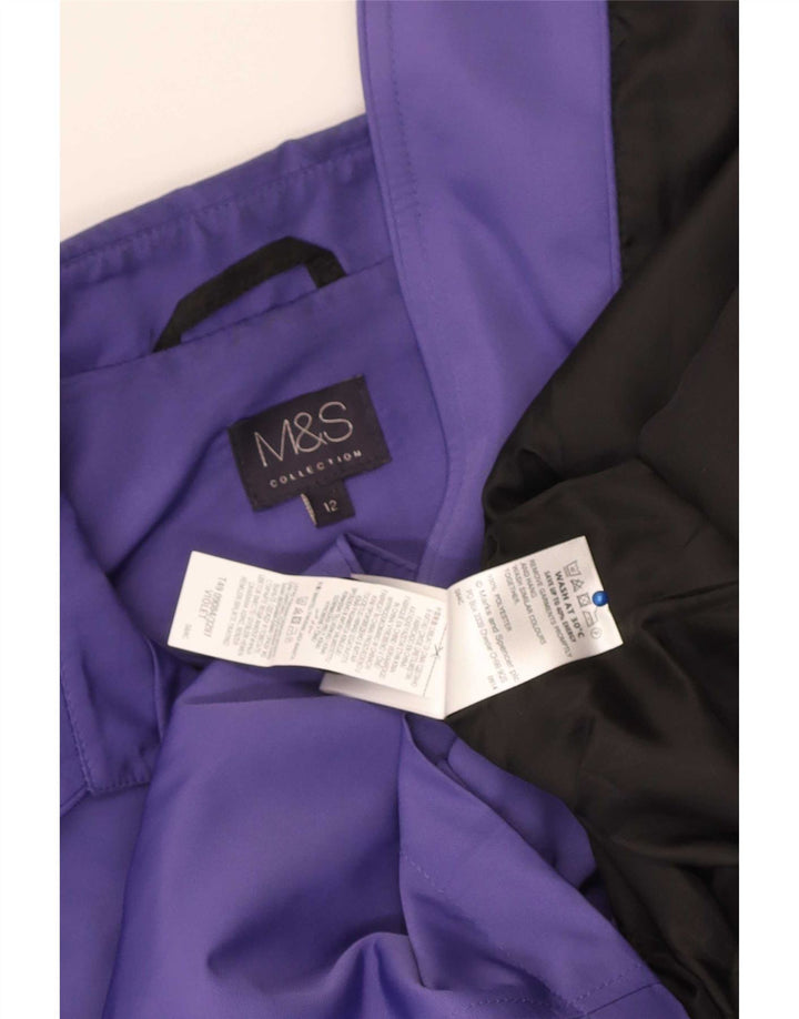 Marks & Spencer Trench Coat til kvinder UK 12 Medium Purple Polyester