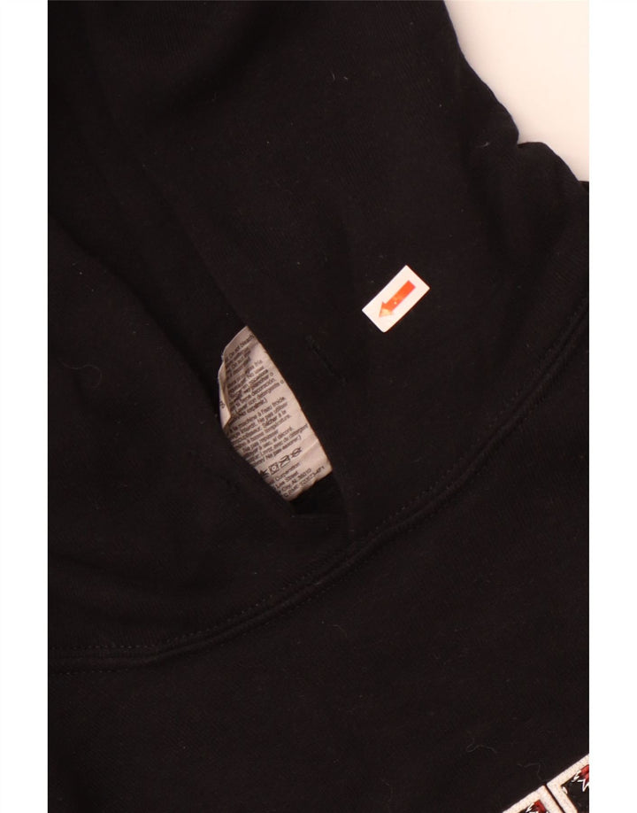 RUSSELL ATHLETIC Dame Southeast Graphic Hoodie Jumper UK 14 Medium Black