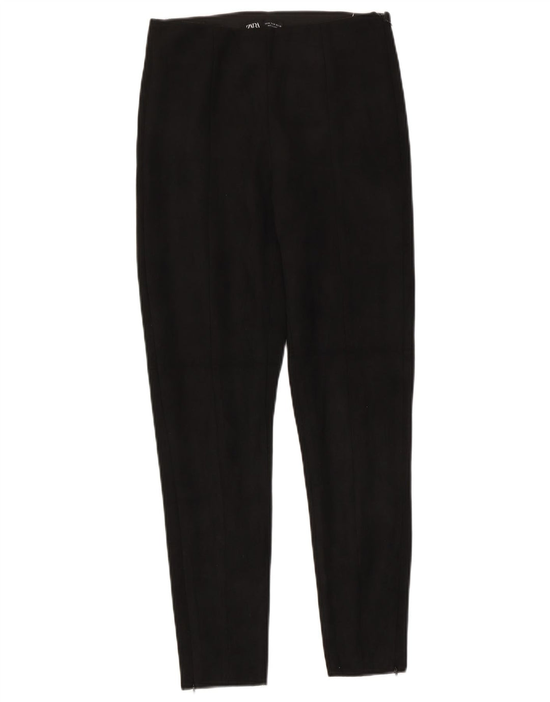 Zara Dame Slim Casual Bukser Medium W28 L27 Sort Polyester
