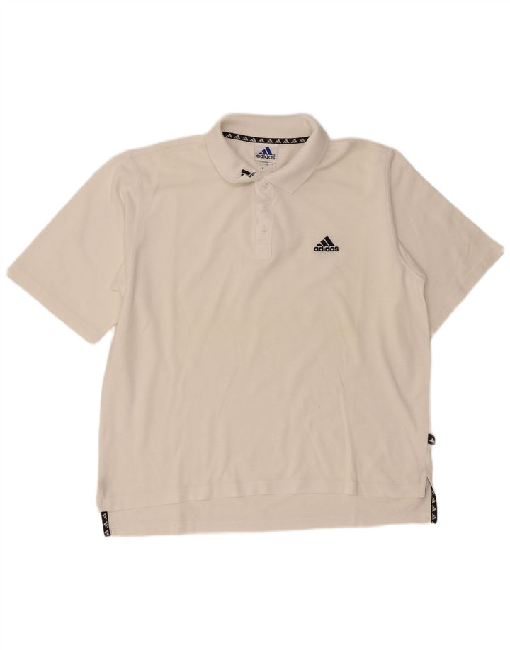 Adidas Polo Shirt til mænd Stor hvid bomuld