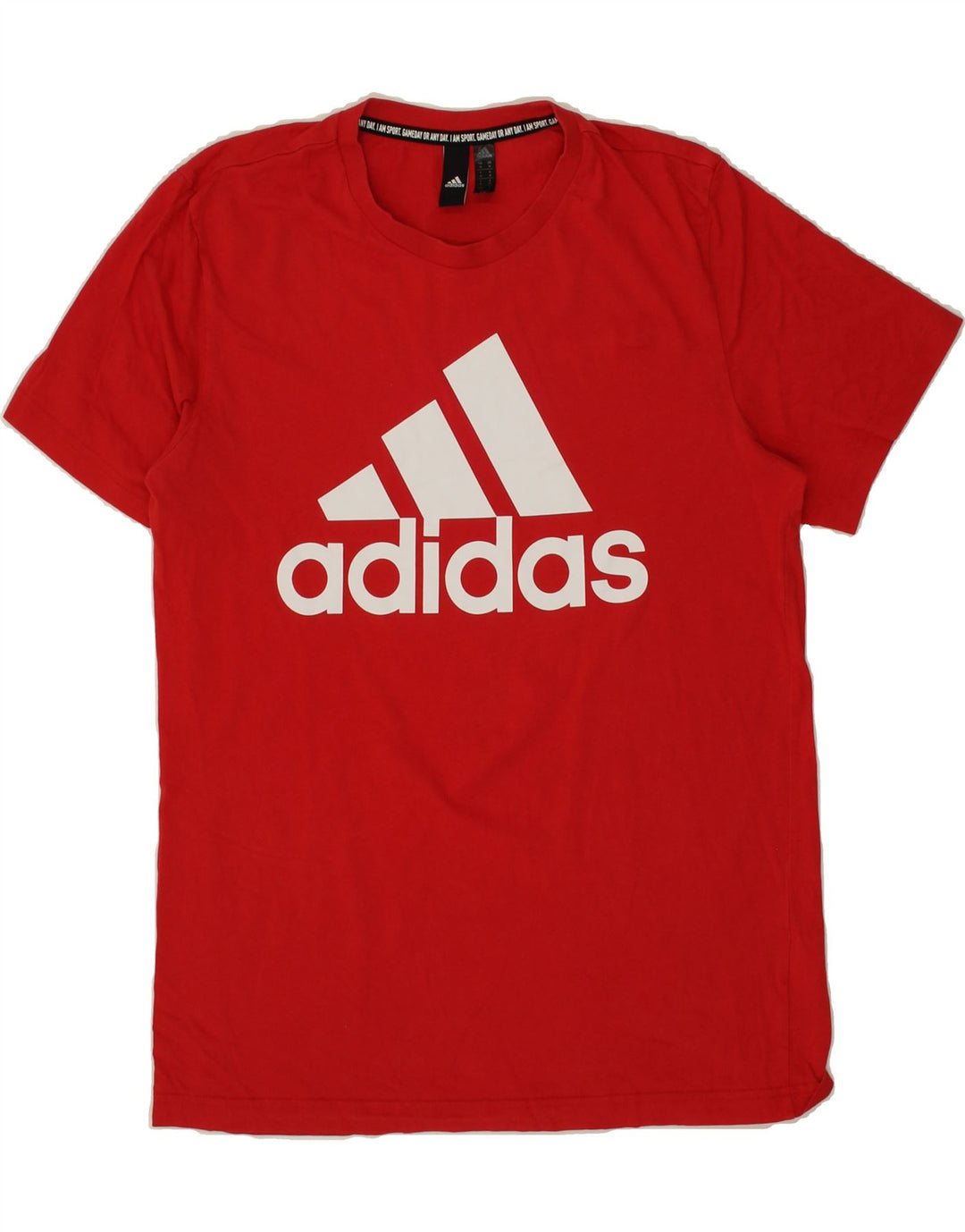 ADIDAS Mens Graphic T-Shirt Top Medium Red Cotton Vintage Adidas and Second-Hand Adidas from Messina Hembry 