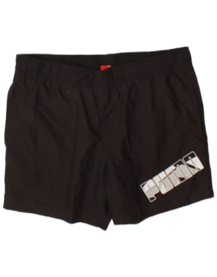 Puma Herre grafiske sportsshorts Medium Sort Polyester