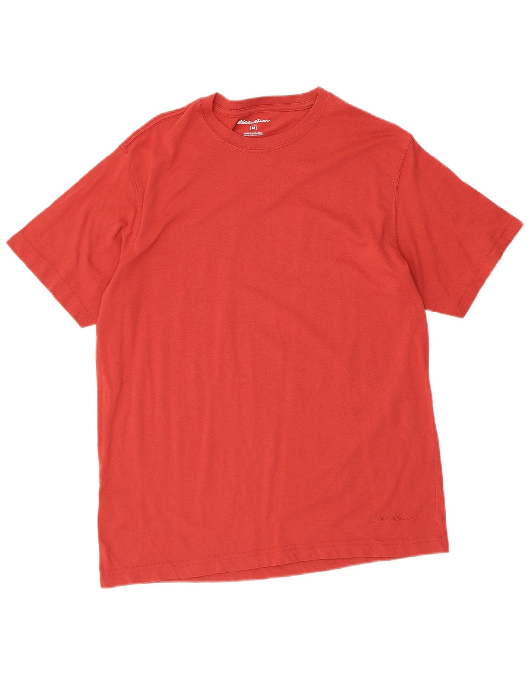 EDDIE BAUER Herre T-Shirt Top Medium Rød Bomuld