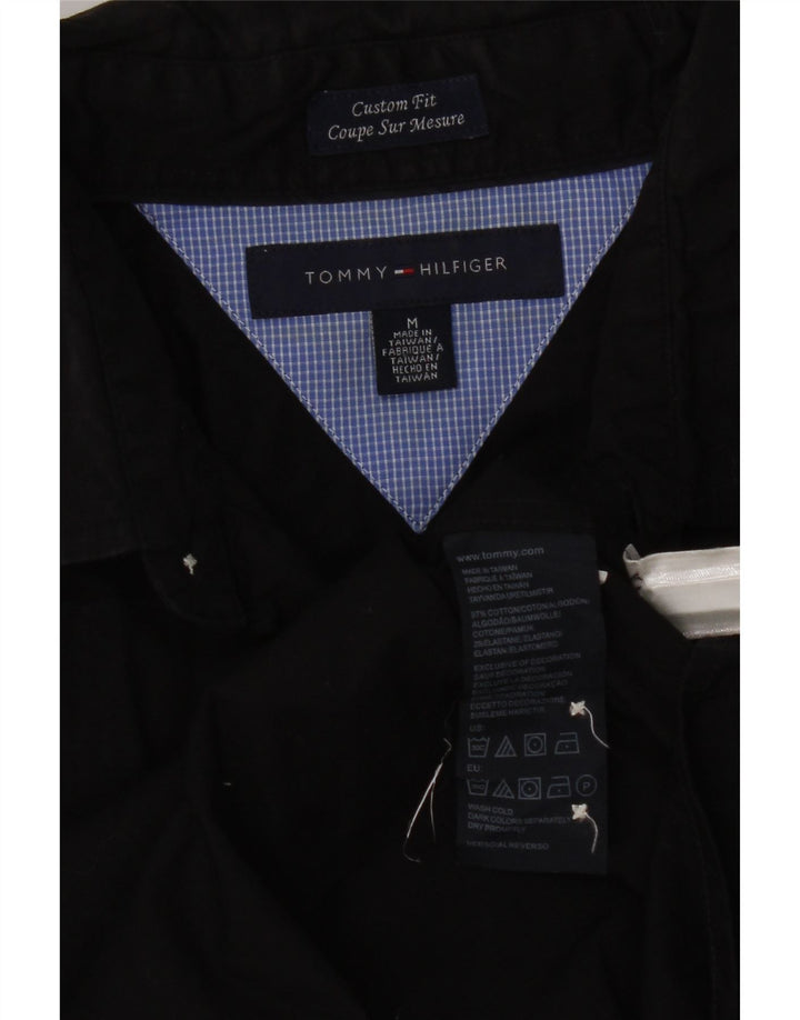 Tommy Hilfiger Herre Custom Fit skjorte medium sort bomuld