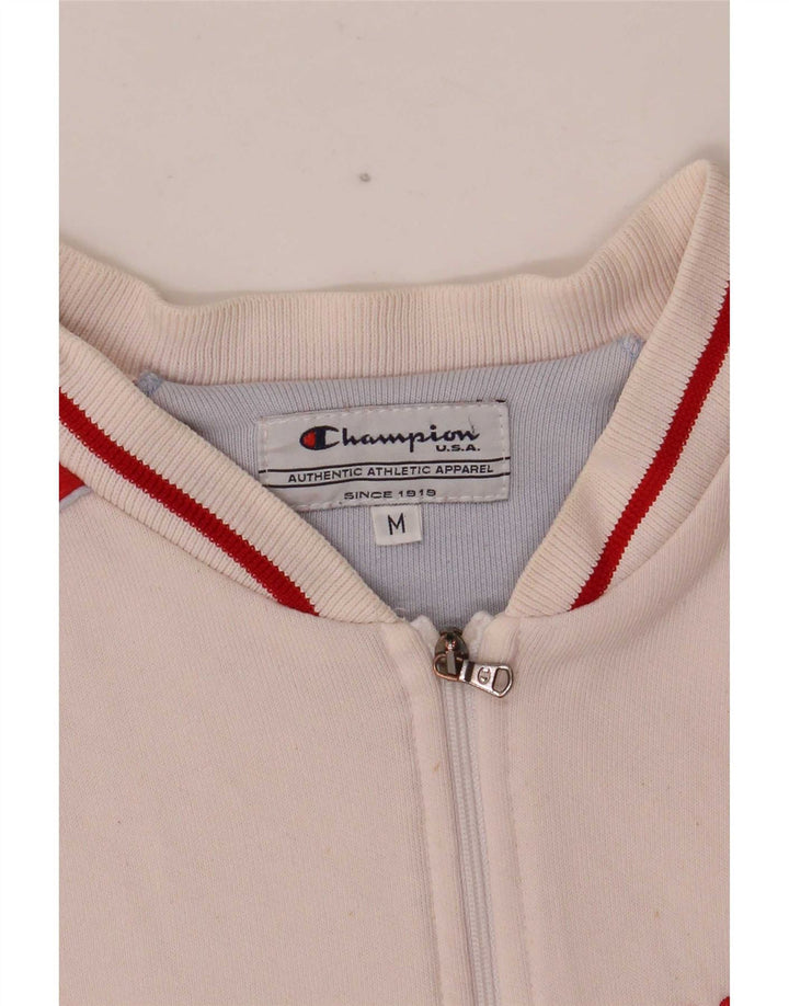 Champion Womens Michigan træningsdragt Topjakke UK 12 Medium White