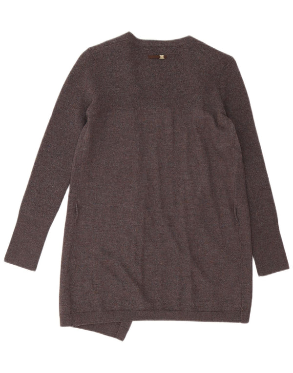 Trussardi Jeans Womens Longline Open Cardigan Sweater UK 14 Medium Grey