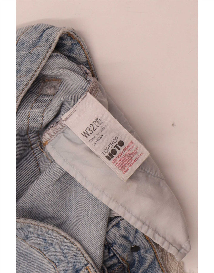 Topshop Dame Straight Jeans W32 L27 Blå Bomuld