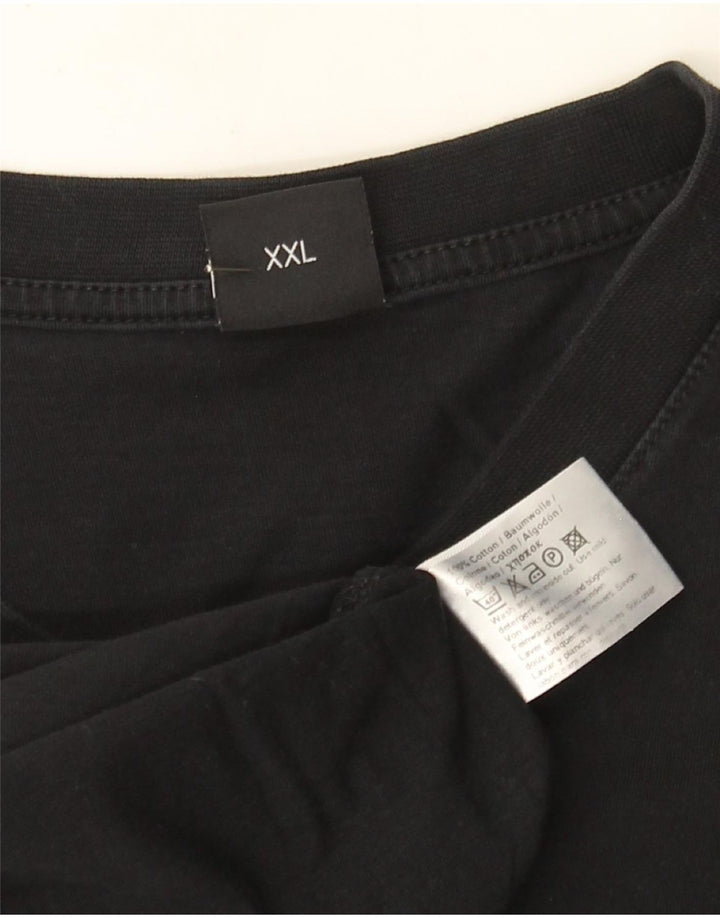 Hugo Boss Herre T-Shirt Top 2XL Sort Bomuld