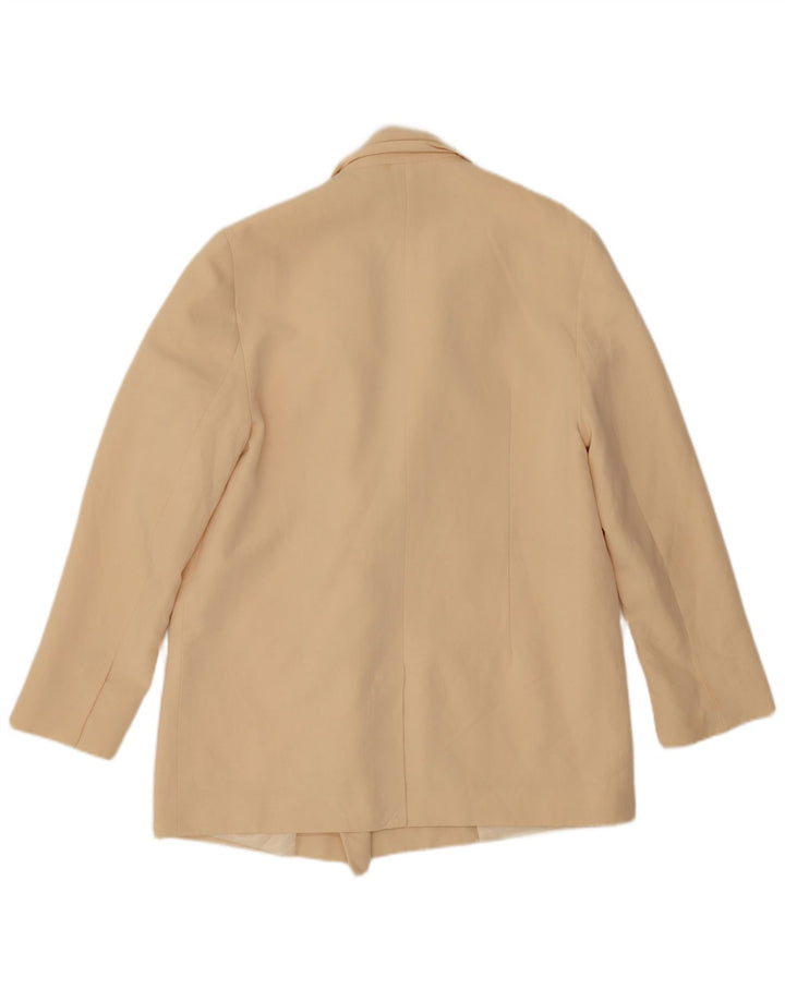 Zara Dame Loose Fit Double Breasted Blazer Jacket UK 14 Medium Beige