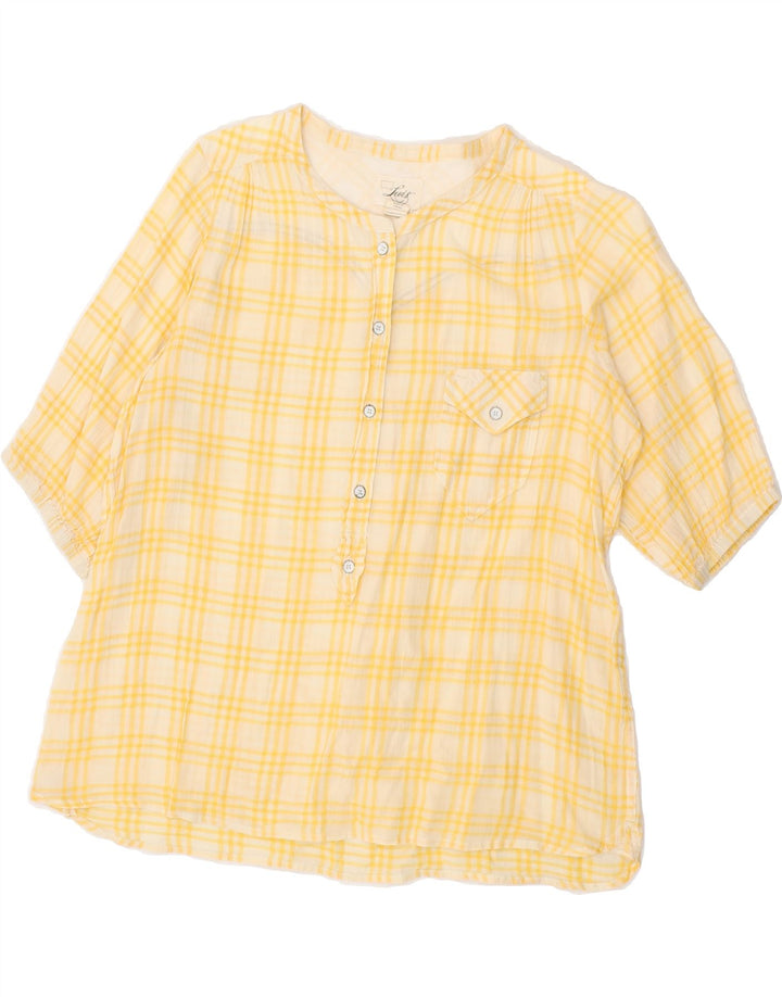 LEVI'S Womens Pullover Shirt Blouse UK 6 XS Yellow Check Vintage Levi's and Second-Hand Levi's from Messina Hembry 