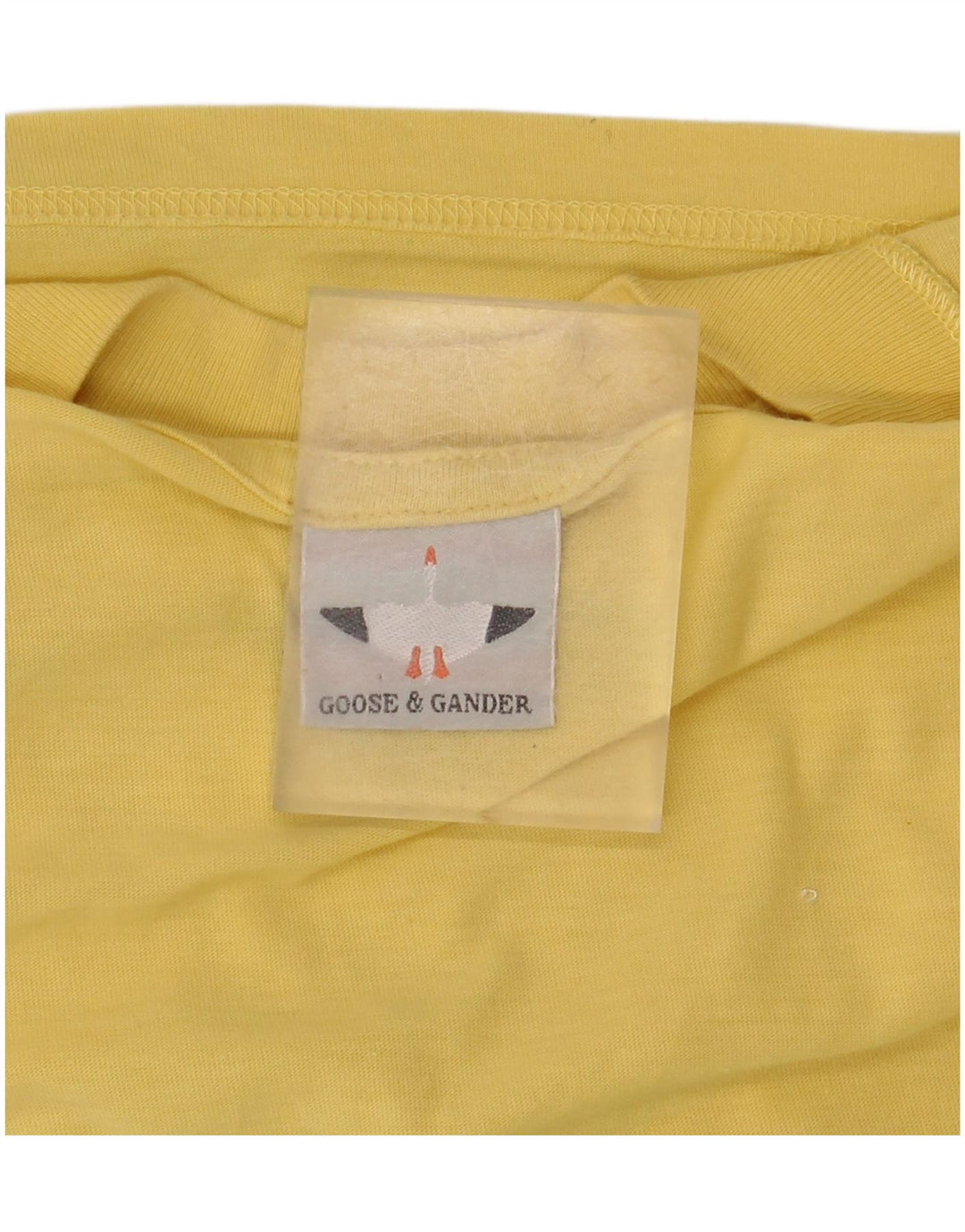 GOOSE & GANDER Herre grafisk T-shirt Top Medium Gul Bomuld