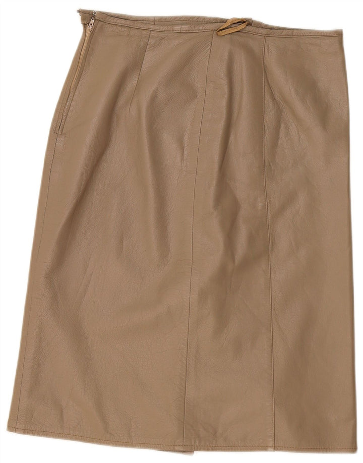 Vintage Midi-nederdel til kvinder W34 Large Beige