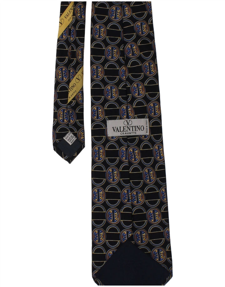 Valentino Herre Cravatte Slips One Size Marineblå Geometrisk Silke Designer