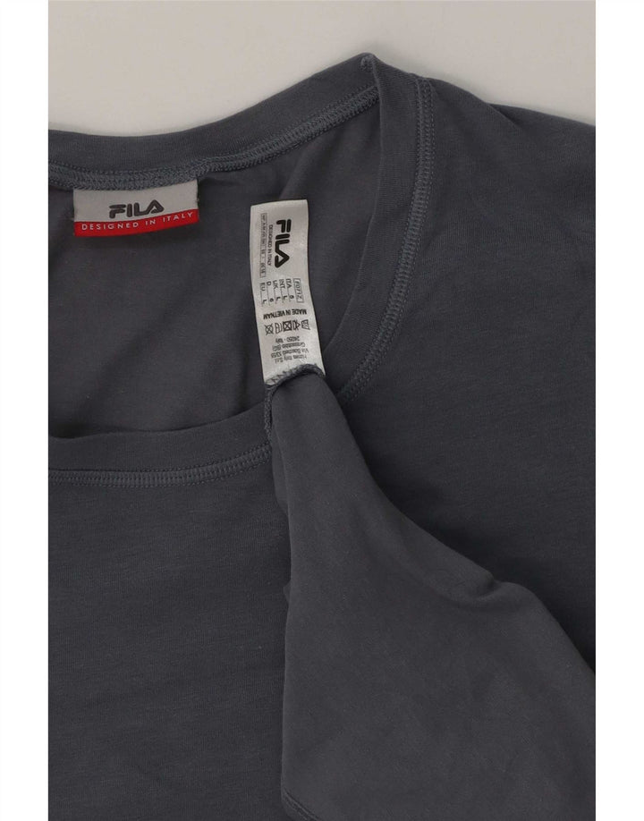Fila Herre T-Shirt Top Stor Blå Bomuld