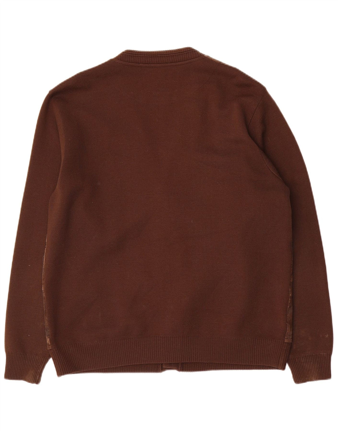 Il Granchio Herre Ruskind Cardigan Sweater Stor Brun Uld
