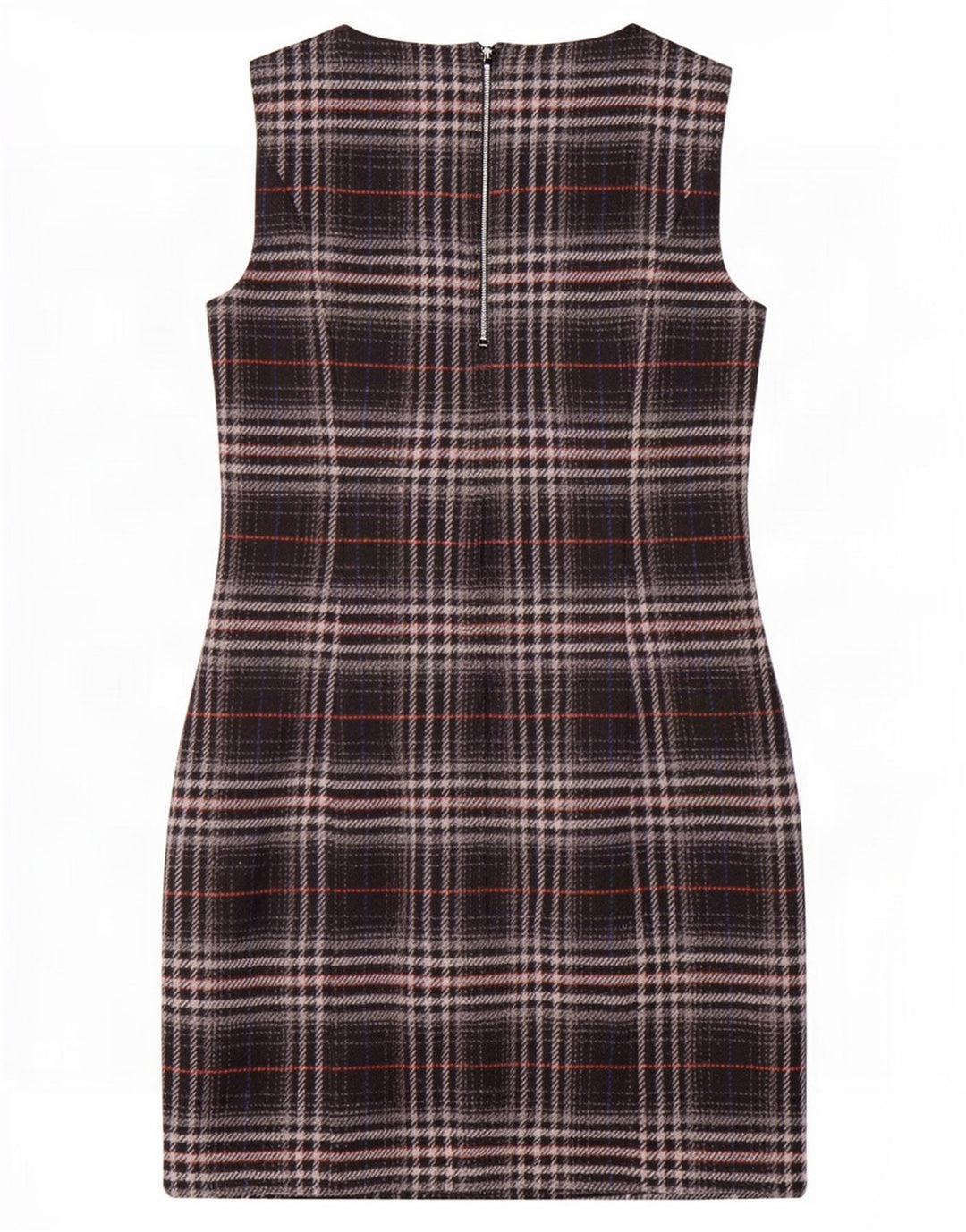 Marks & Spencer Dame Ærmeløs Shift Dress UK 12 Mdium Black Plaid