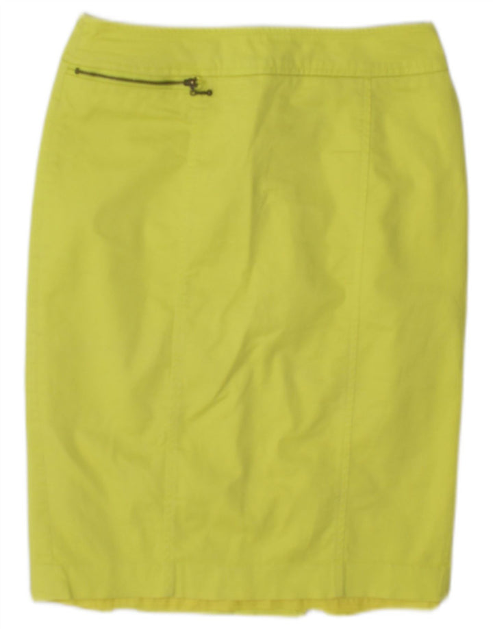 Mossimo Womens Pencil Skirt US 4 Small W27 Yellow Cotton