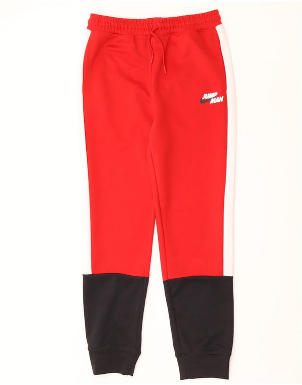 Jordan Boys træningsdragt Bukser Joggers 13-14 år XL Rød Colourblock