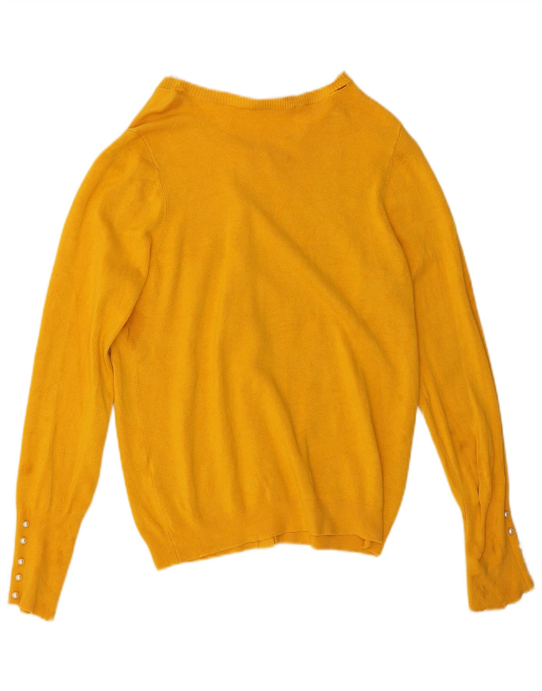 Zara Dame Cardigan Sweater UK 16 Large Yellow