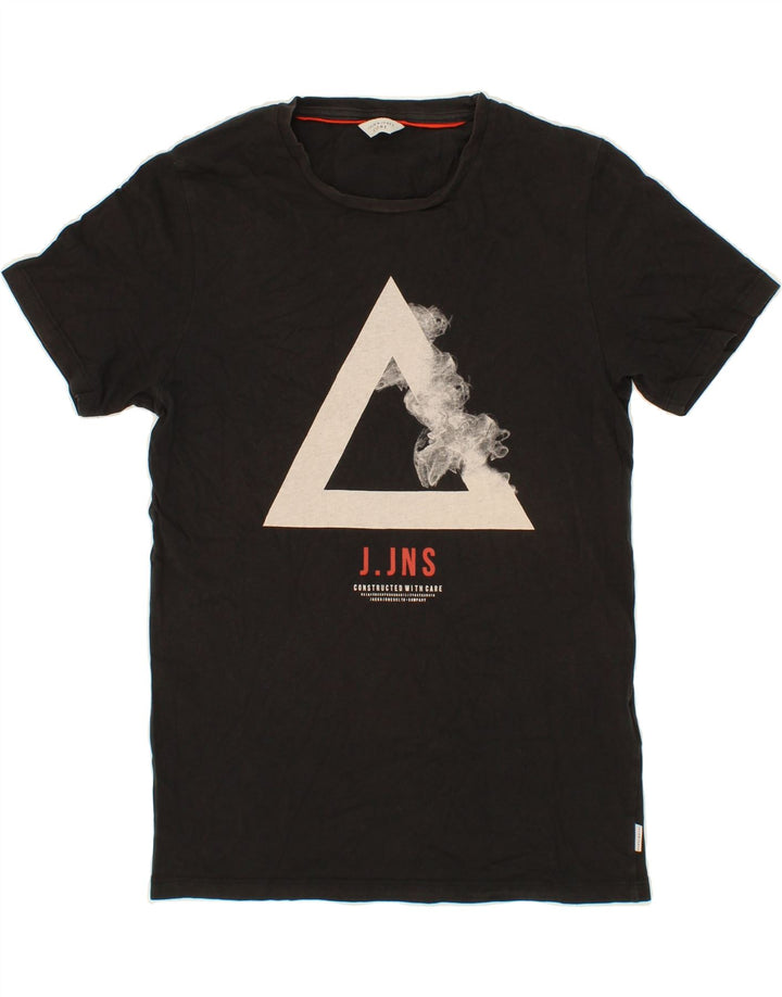 JACK & JONES Mens Graphic T-Shirt Top Small Black Cotton Vintage Jack & Jones and Second-Hand Jack & Jones from Messina Hembry 