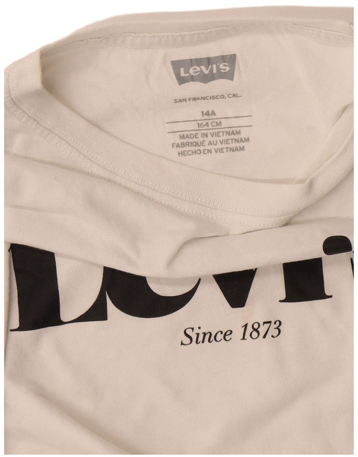 Levi's Boys Grafisk T-Shirt Top 13-14 år Hvid