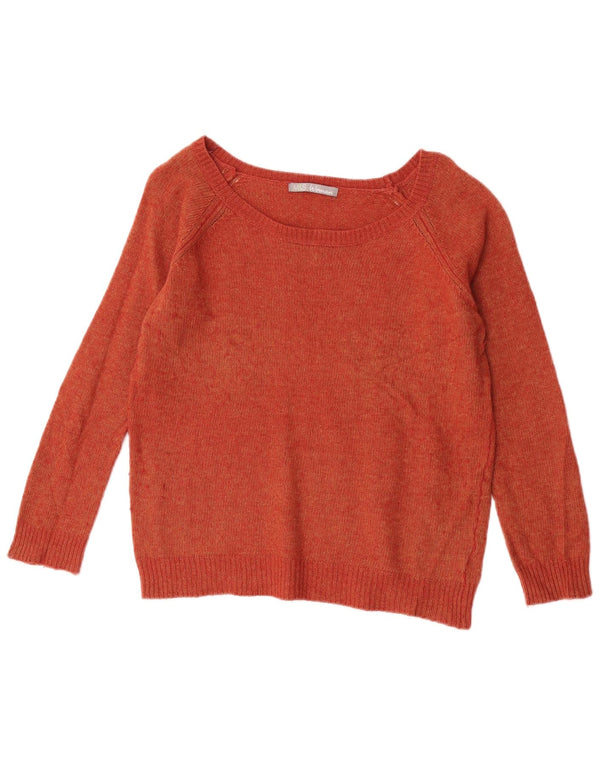 Marks & Spencer Dame Boat Neck Jumper Sweater UK 18 XL Brun Polyamid