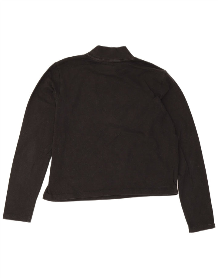 Puma Womens Crop Graphic Top Langærmet UK 12 Medium Black