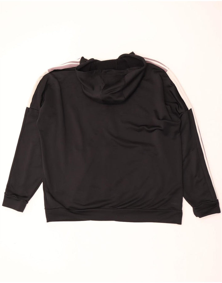 Adidas Hættetrøje med lynlås til mænd 2XL Sort Polyester