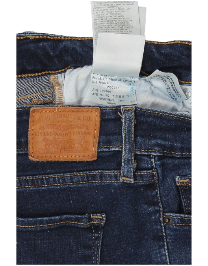 Levi's Dame Slim Bootcut Jeans W30 L32 Marineblå Bomuld